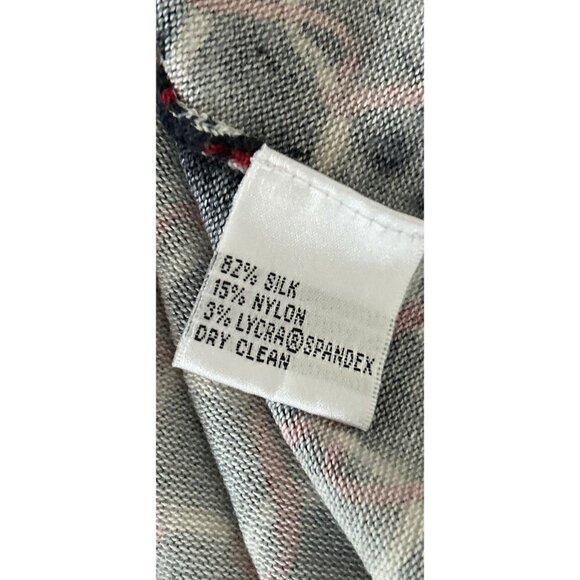 TALBOTS Silk Top Camisole Tank Blue Red Geometric Size Small - Picture 6 of 6